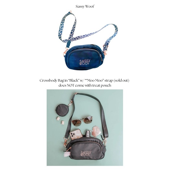 Sassy Woof “Baby Got Black” Crossbody Bag & “Moo Moo” Strap - Picture 3 of 7